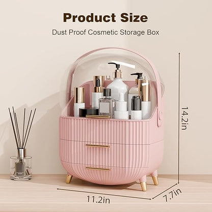 Organiser for Makeup & Skincare | Large Makeup Organisers with Dust-Proof Cover