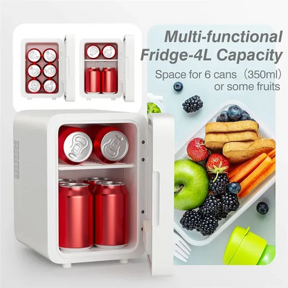 Compact Makeup Fridge: Cooler & Warmer for Car Use