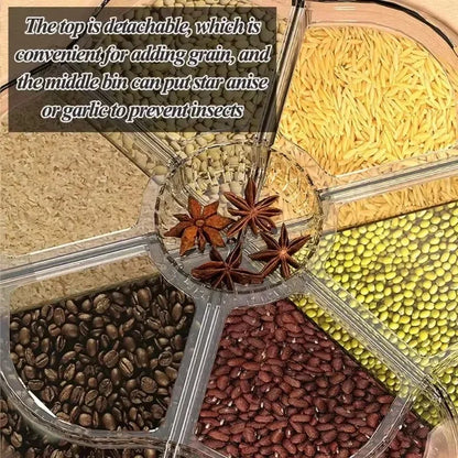 AJF 360° Rotating Rice Dispenser Airtight Grain Storage