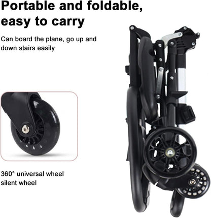Compact Folding Baby Stroller Trike with Canopy, Adjustable Seat,Premium Quality